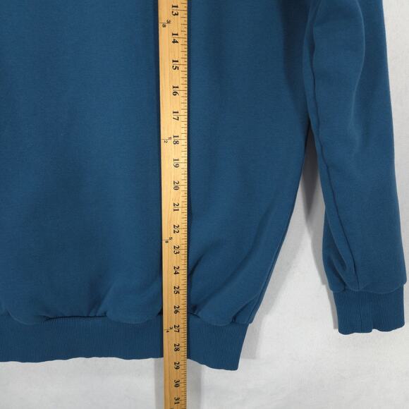 Gymshark Hoodie Mens Medium Blue Sharkhead Infill Big Logo Fleece Lined Pullover - Picture 5 of 8